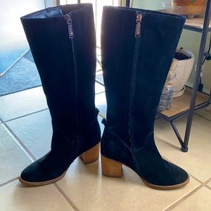 Blondo Knee-Length Black Heeled Boots